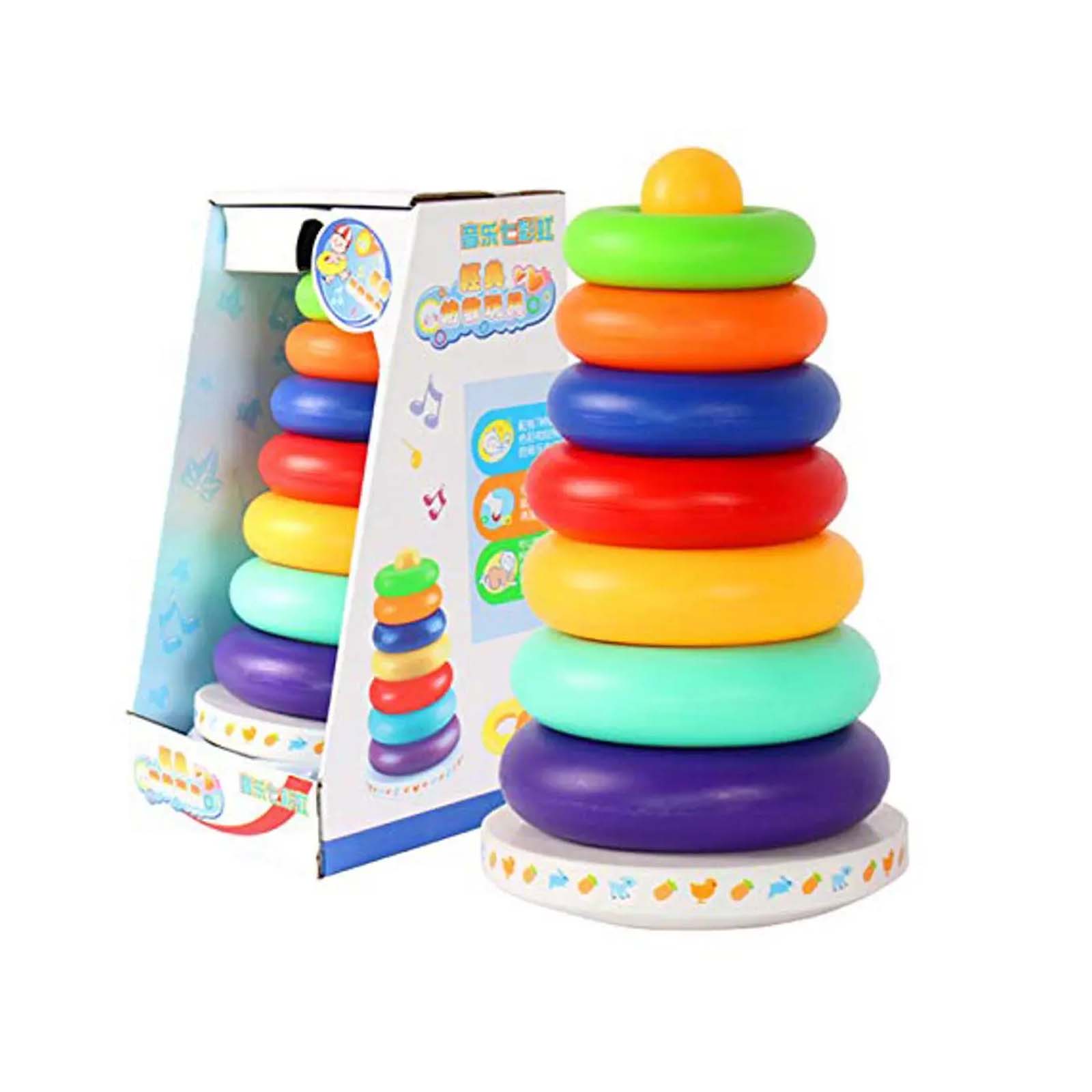 Stacking Toys Children Nesting Toys Rainbow Ring Tower Toy