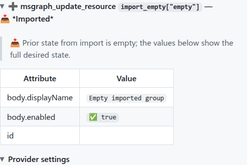 Import context and collapsed provider settings