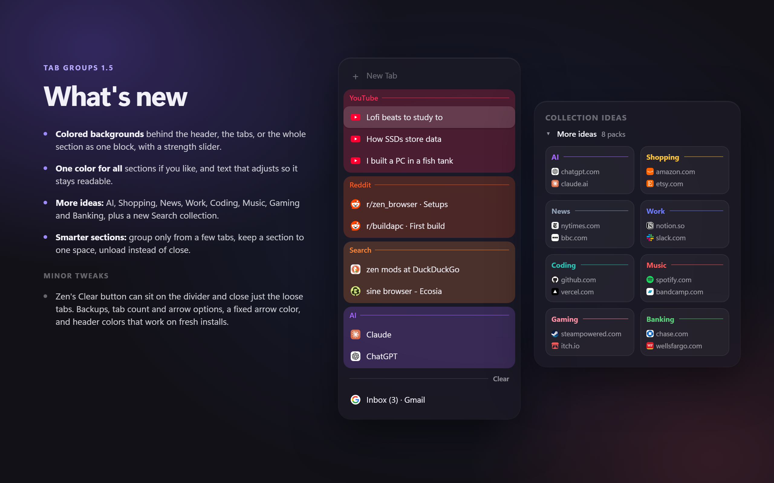 What's new in Tab Groups 1.5