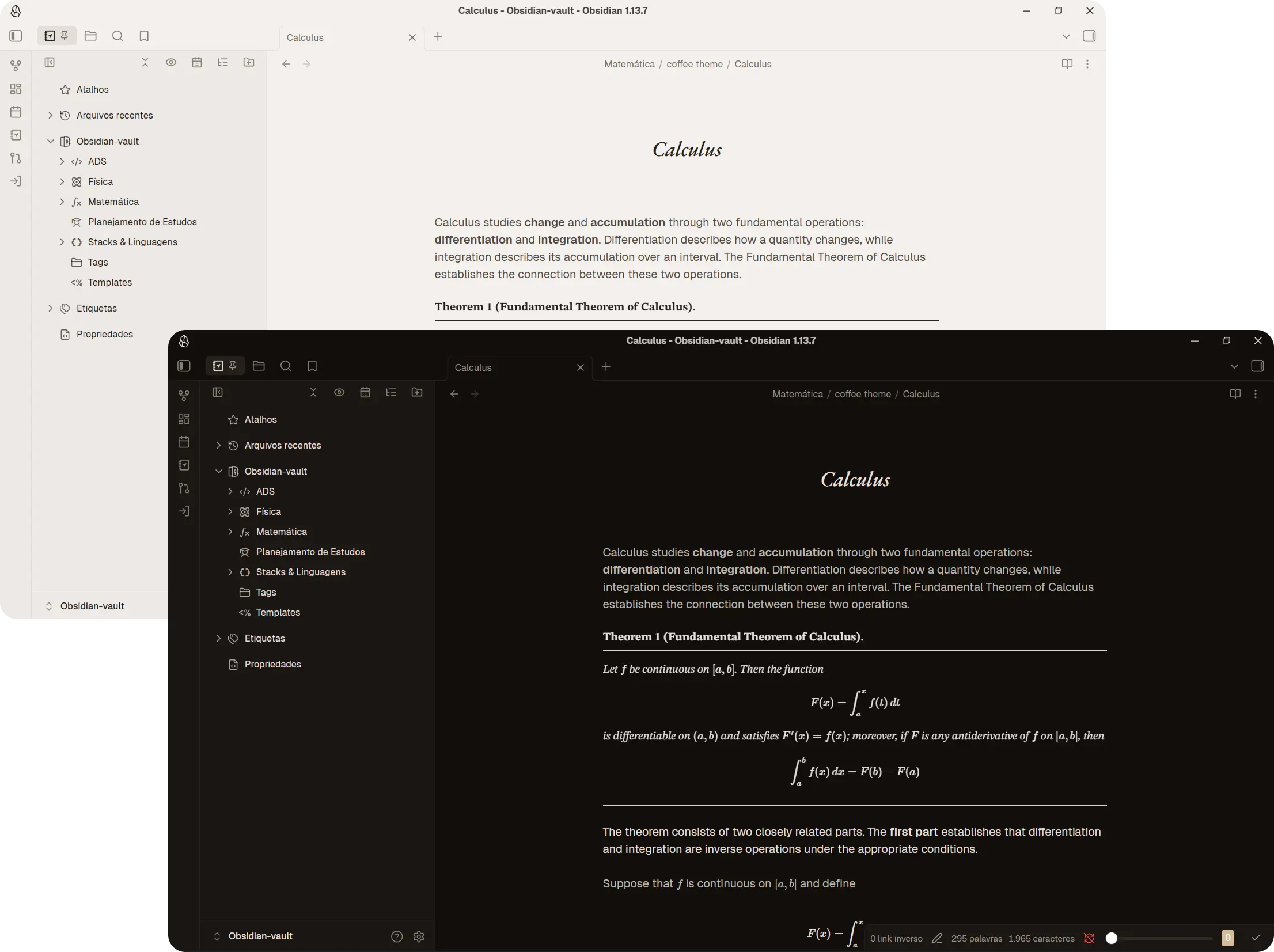 caffeine theme overview