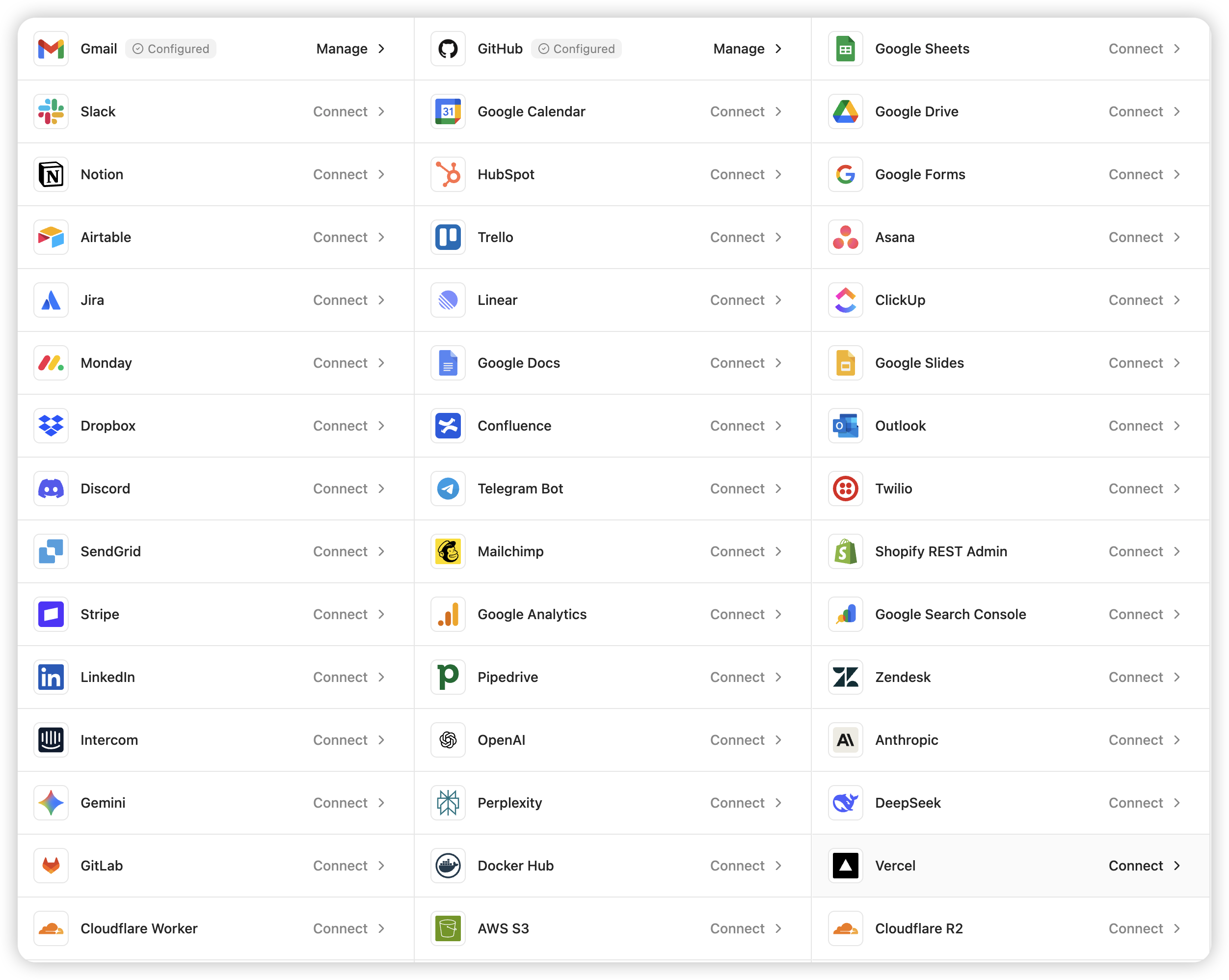 Connected SaaS logo wall