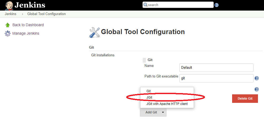 Enable JGit or JGit with Apache HTTP Client