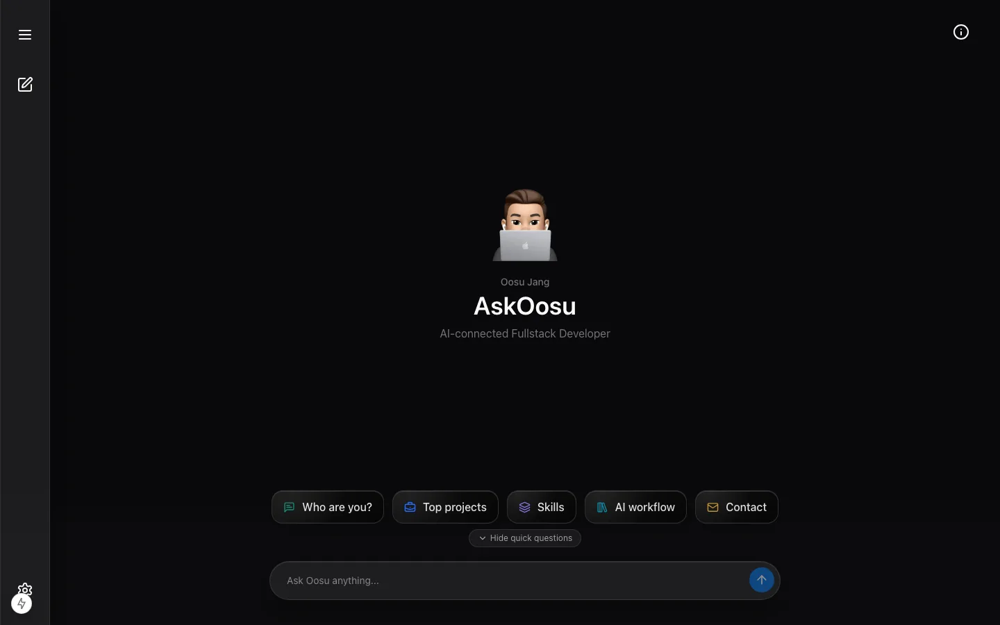 AskOosu desktop preview
