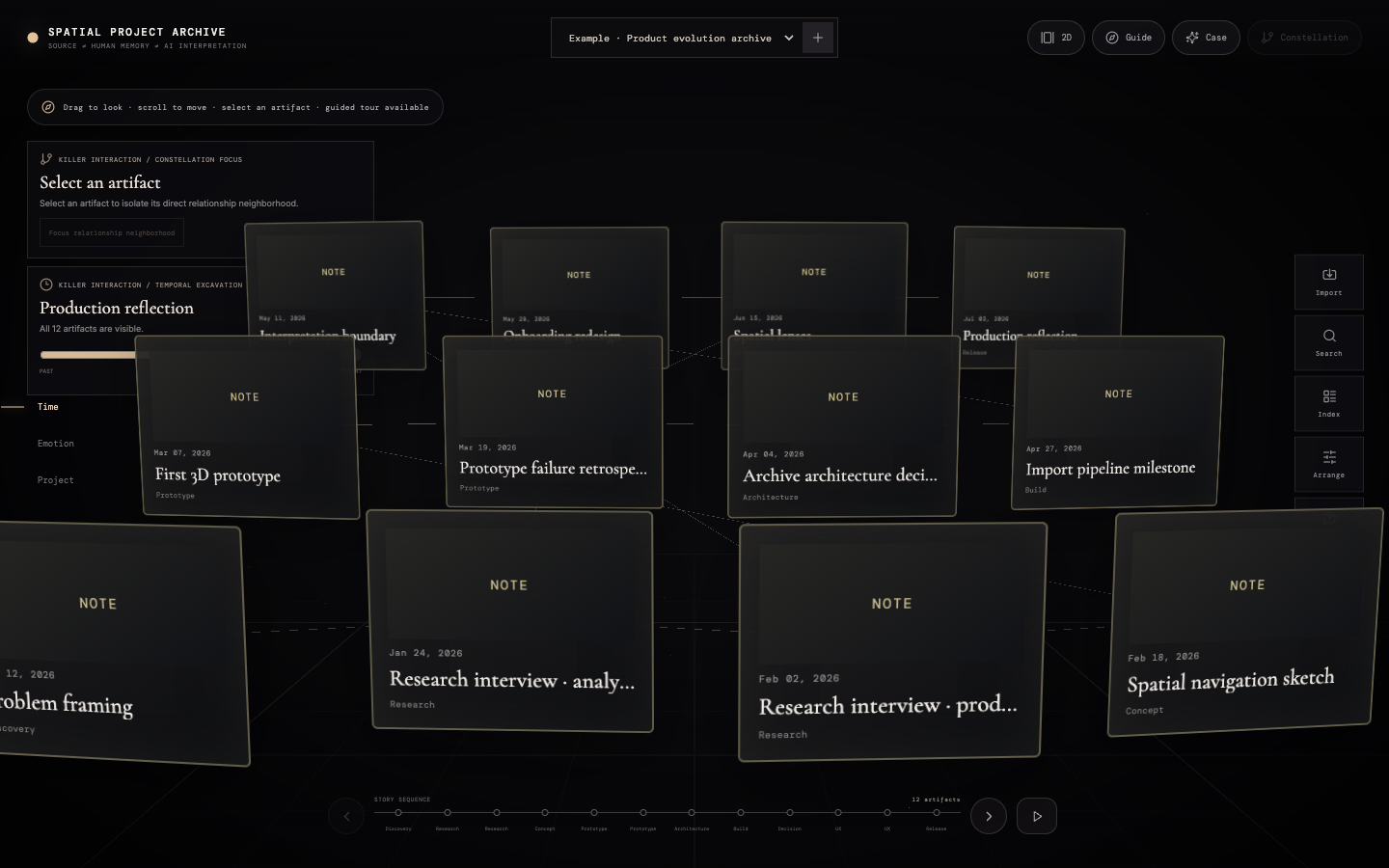Complete example archive on first visit