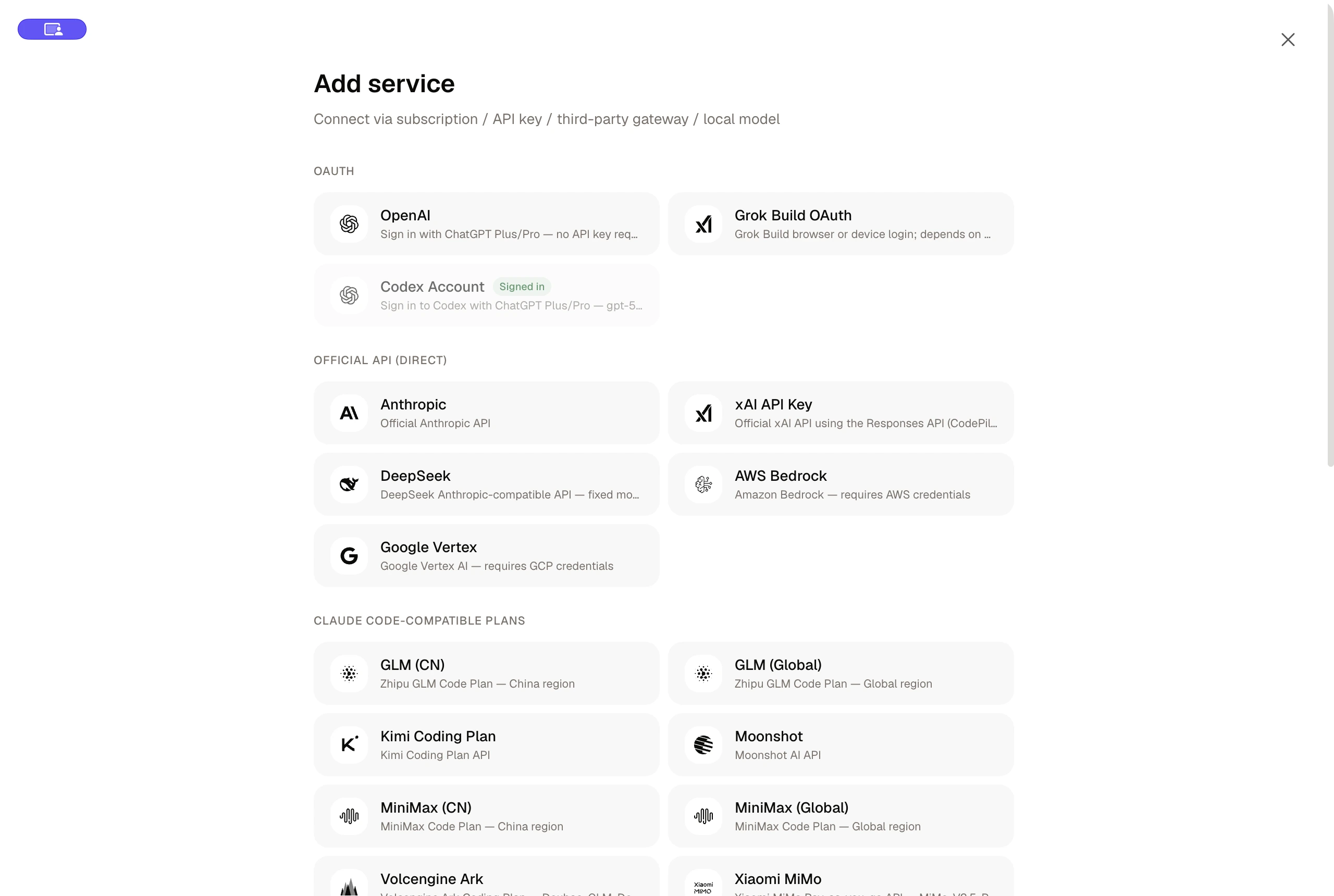 Connect AI services