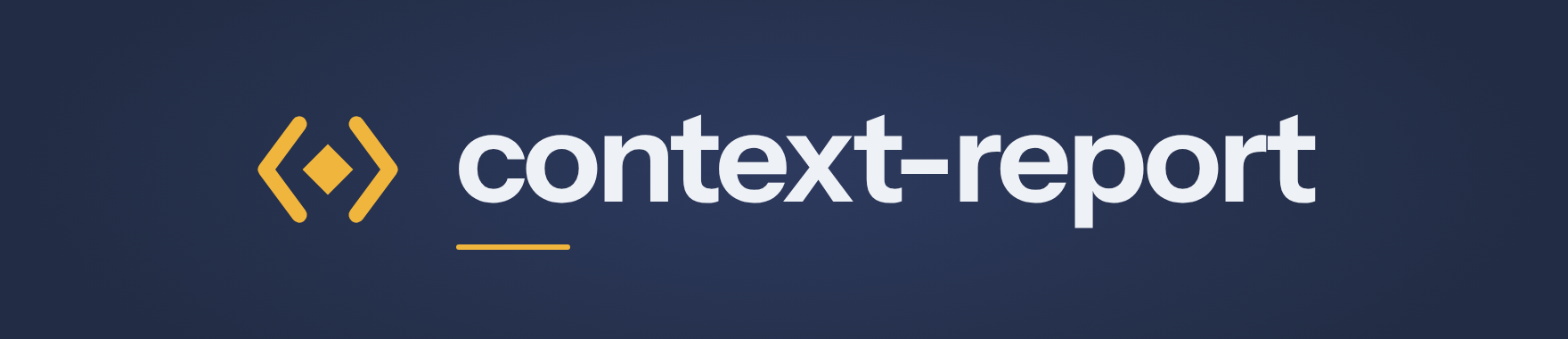 context-report wordmark and mark on a dusk-blue background.