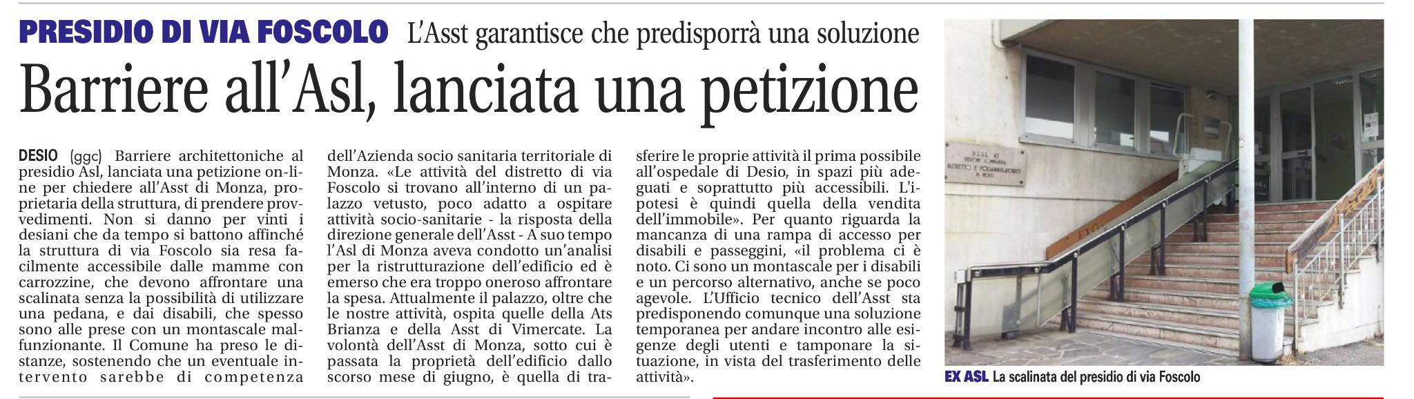 Articolo Il Giornale di Desio