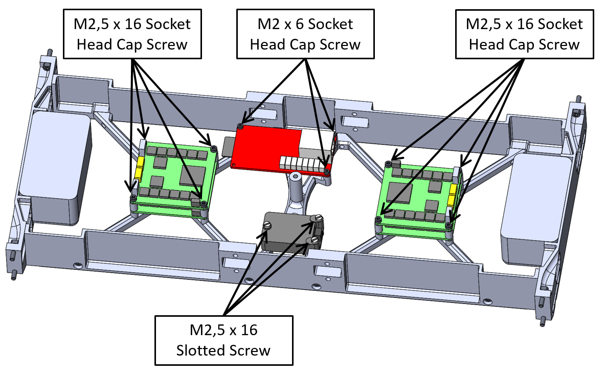 *Fasteners electronic components.*---## View the quadruped cad model in ...
