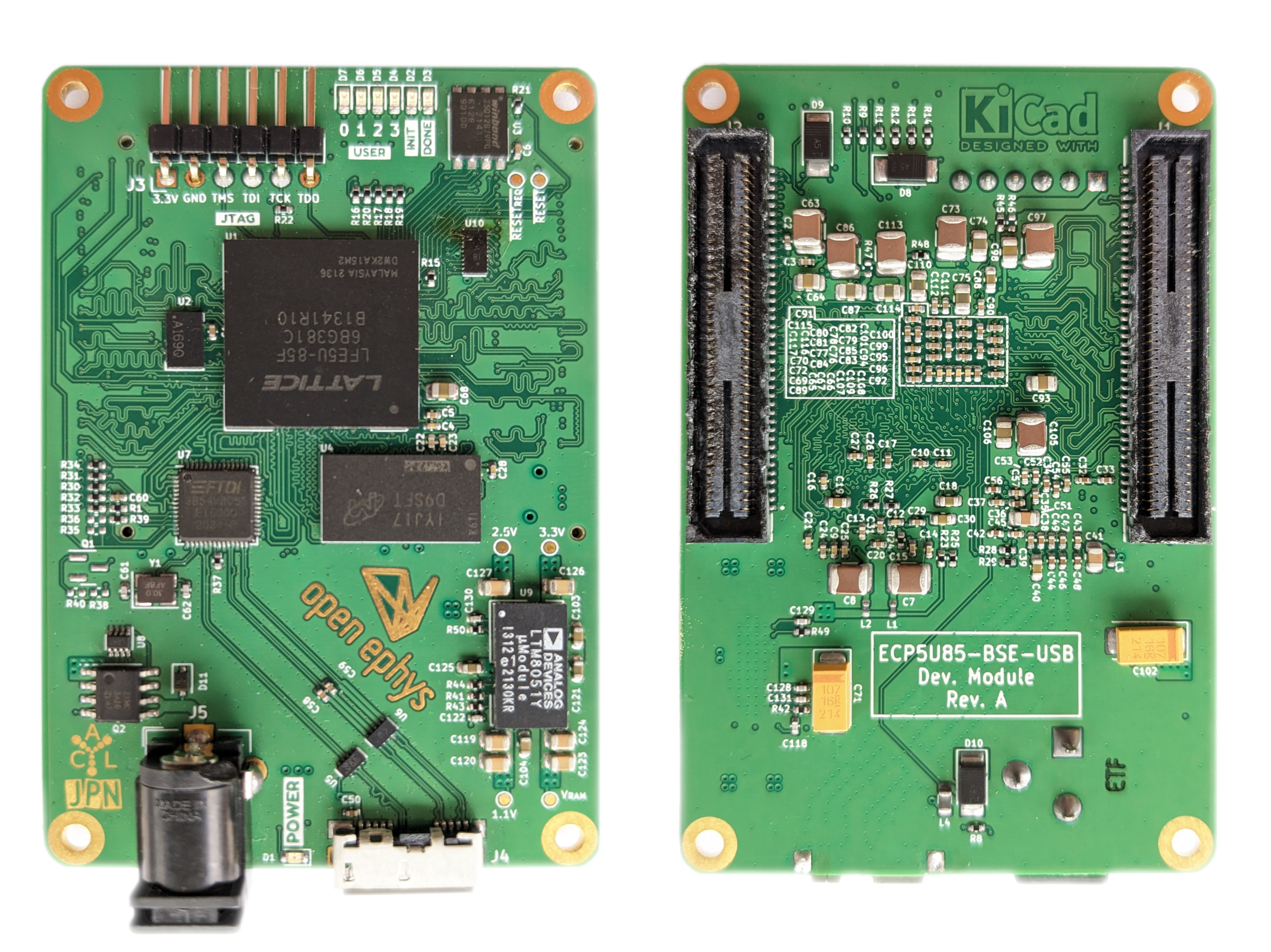 ECP5U85-BSE-USB Breakout Board, from the project README