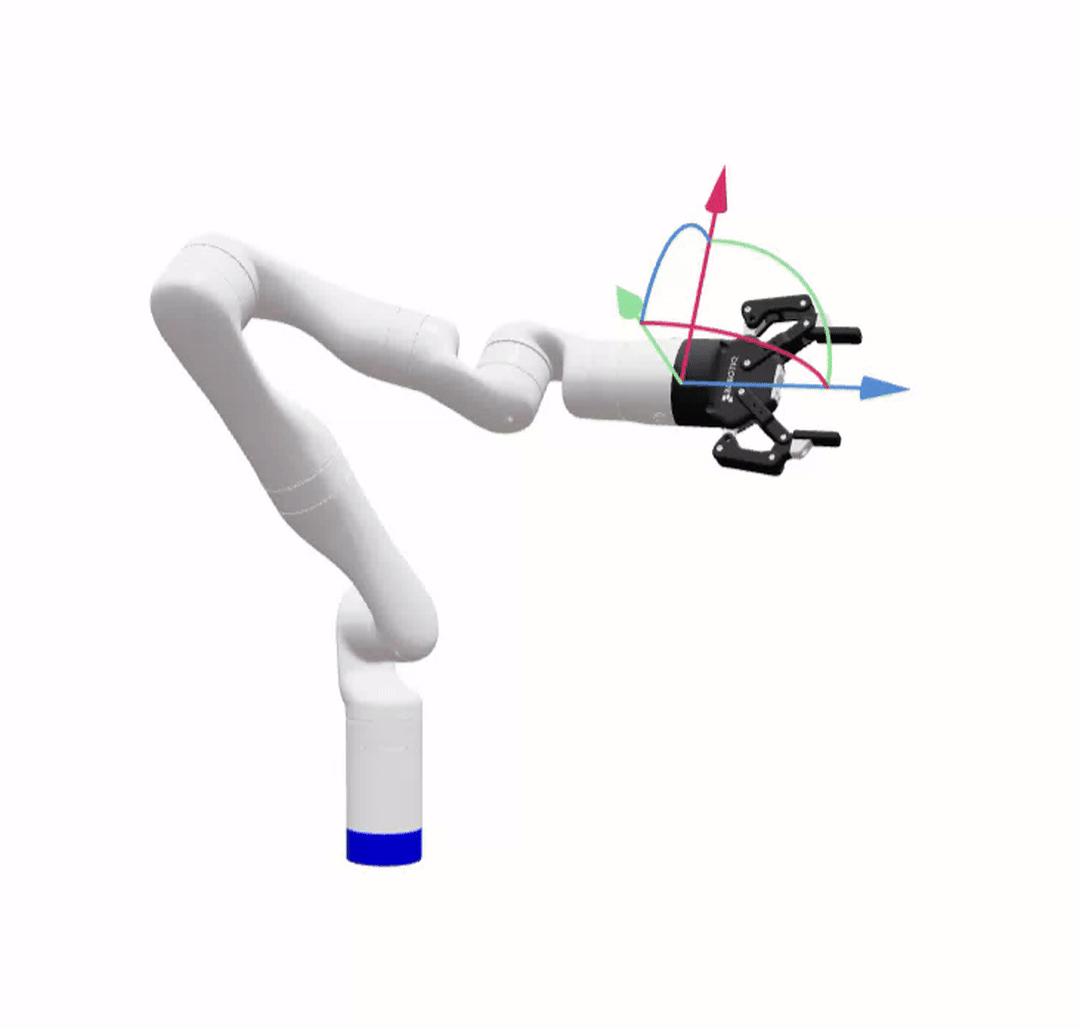 Interactive inverse kinematics (IK) with Kinova Gen3 arm.