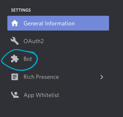 creating a bot user 1