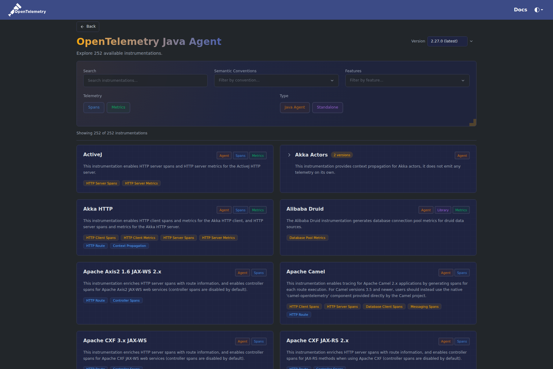 instrumentation-list desktop dark