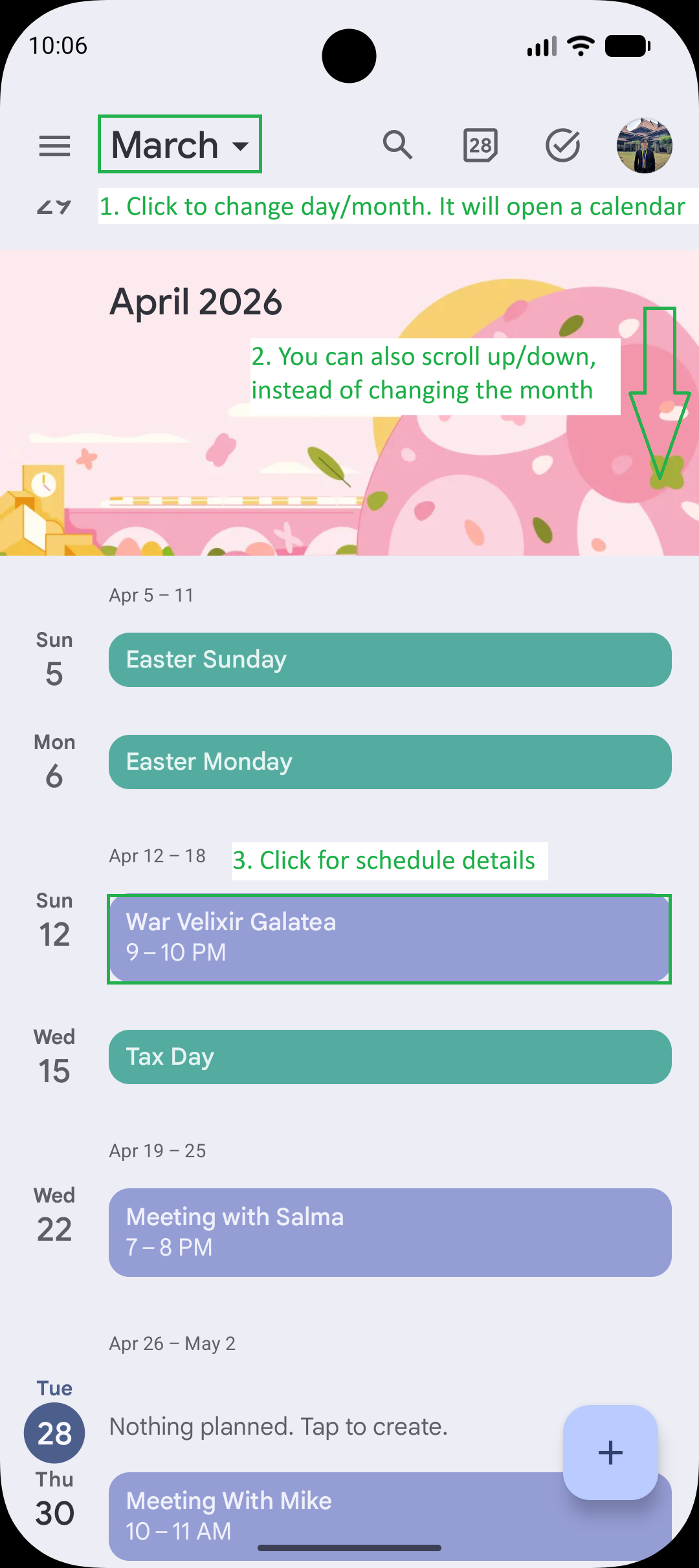 Calendar Schedule