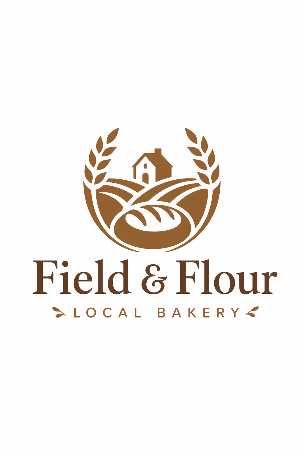 Bakery logo mark for Field and Flour on a transparent background, generated with gpt-image-2
