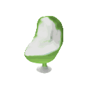 a chair that looks like an avocado