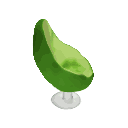 a chair that looks like an avocado