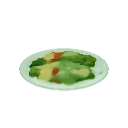 a plate of mushy green peas