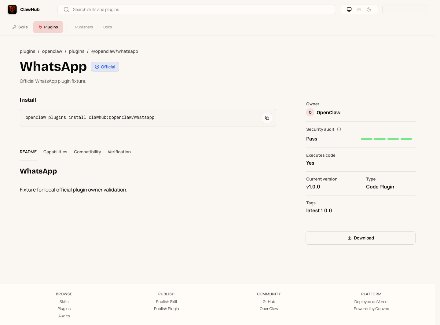 Before OpenClaw plugin detail