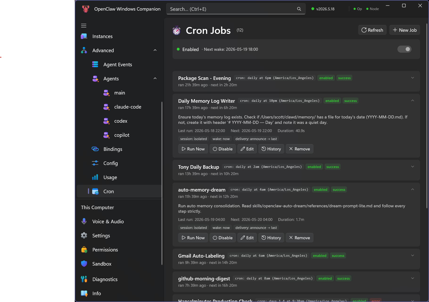 A Windows companion suite for the OpenClaw AI agent platform, featuring a system tray app, a WebSocket shared library, and a PowerToys Run/Command Palette extension.