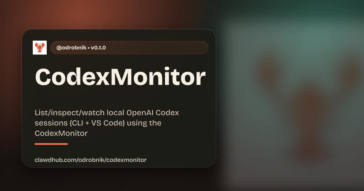 Codex monitor skill UI