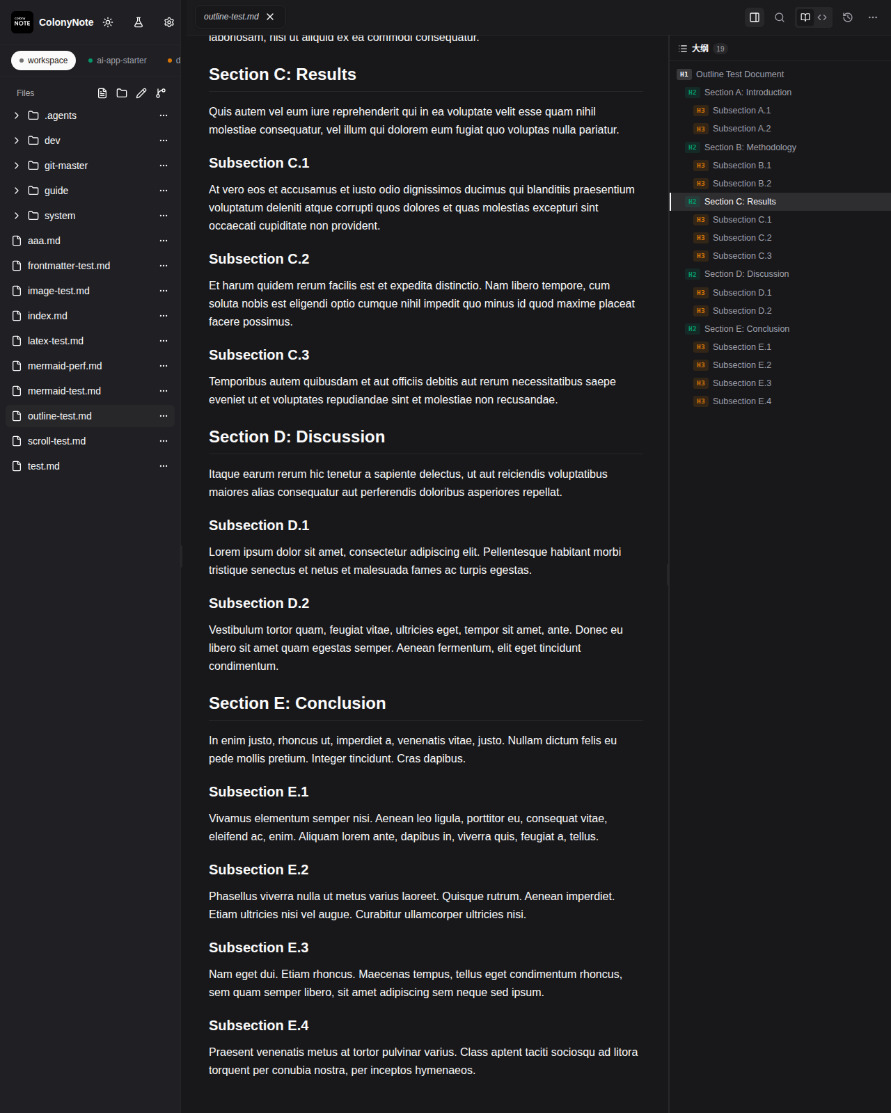 Dark Theme Editor
