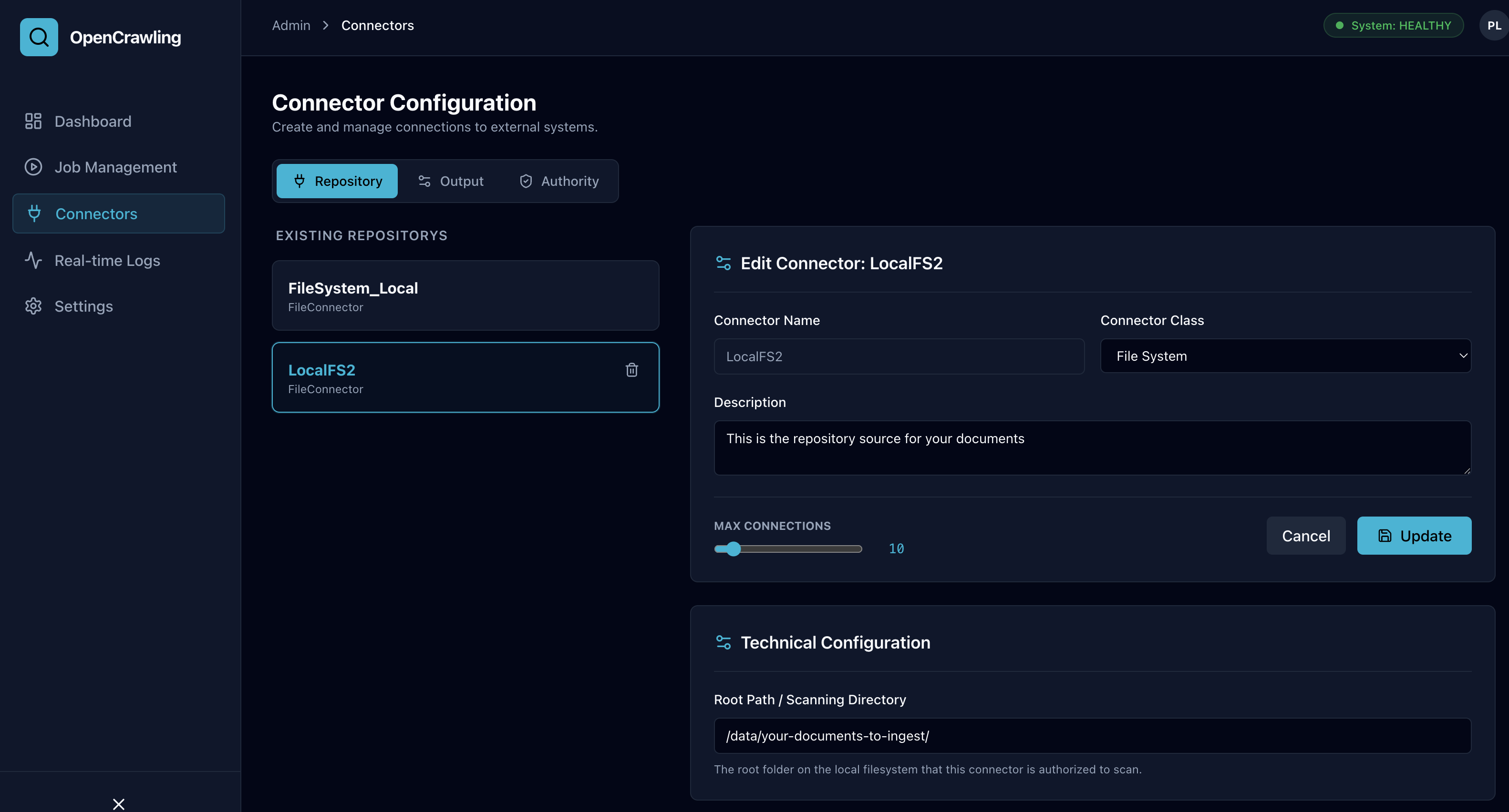 Connector Registry Configuration