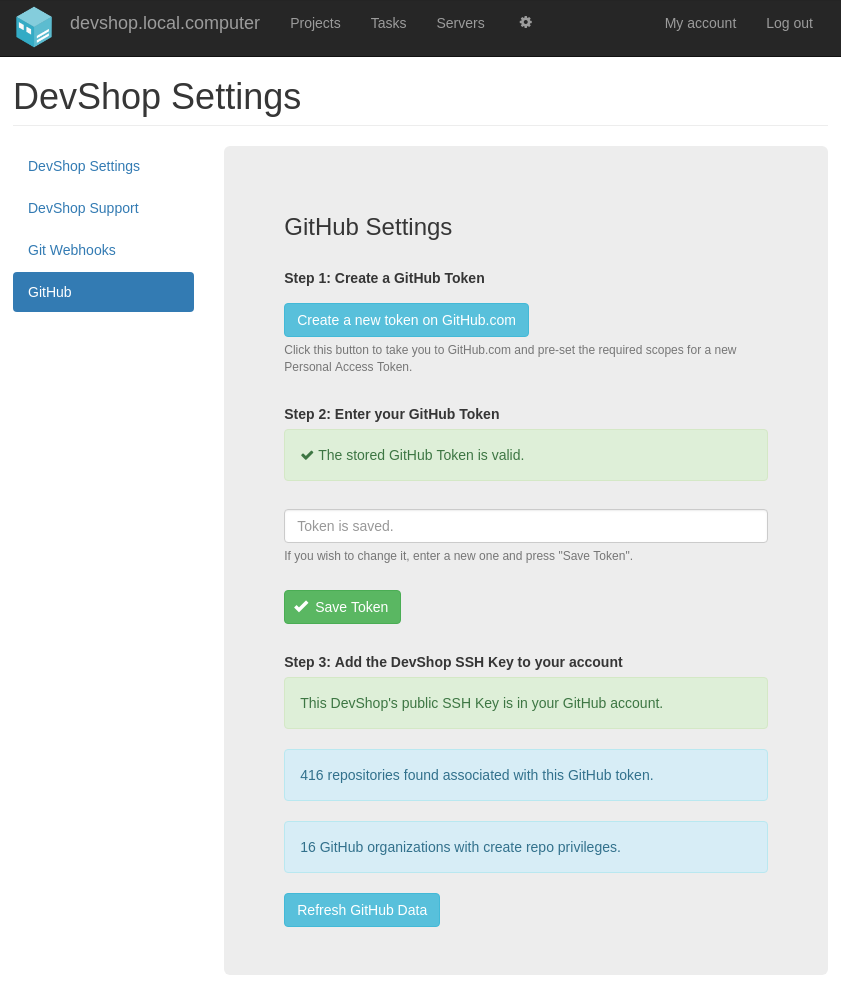 New GitHub Settings Page