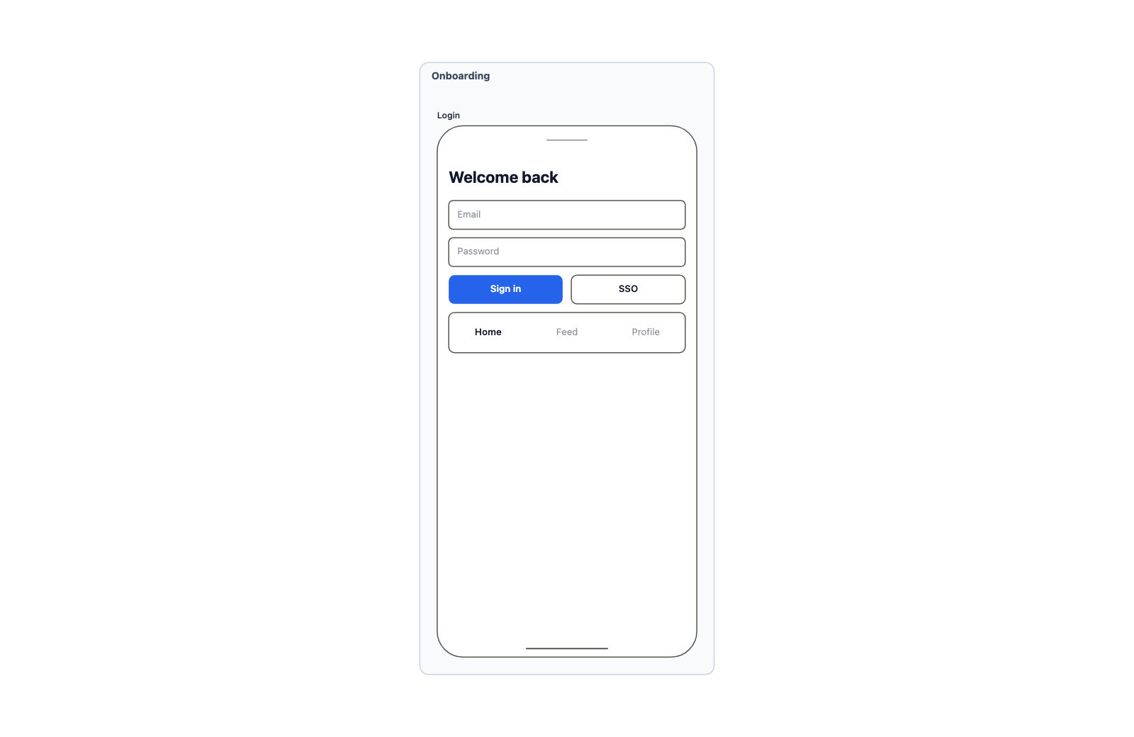 Phone wireframe