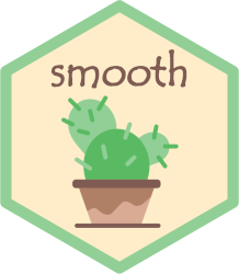Hex sticker of the smooth package for R