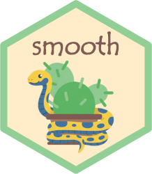 Hex sticker of the smooth package for Python