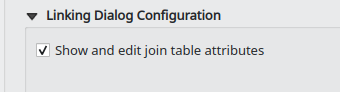 Configuration show and edit join table attributes