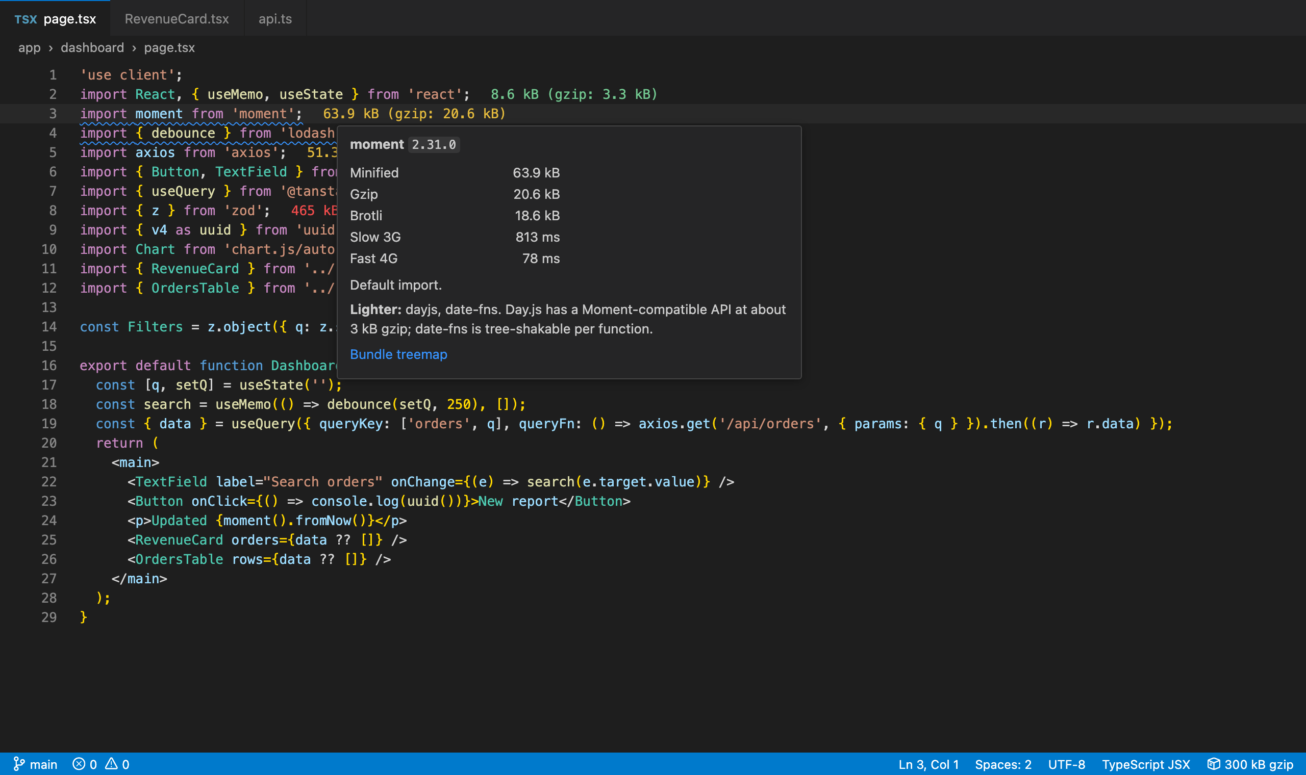 Hover: minified, gzip, Brotli, download time and a lighter alternative
