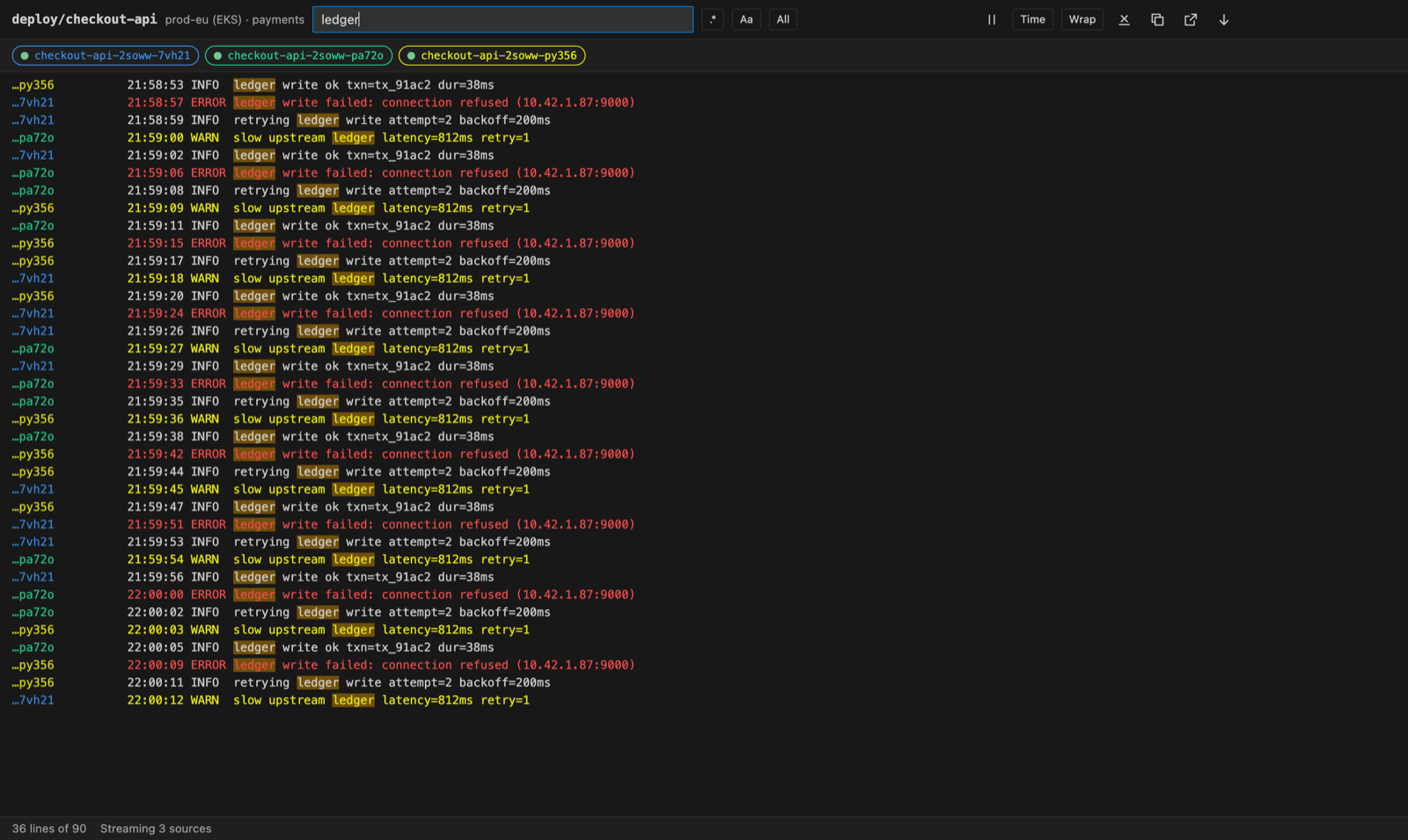 Merged logs