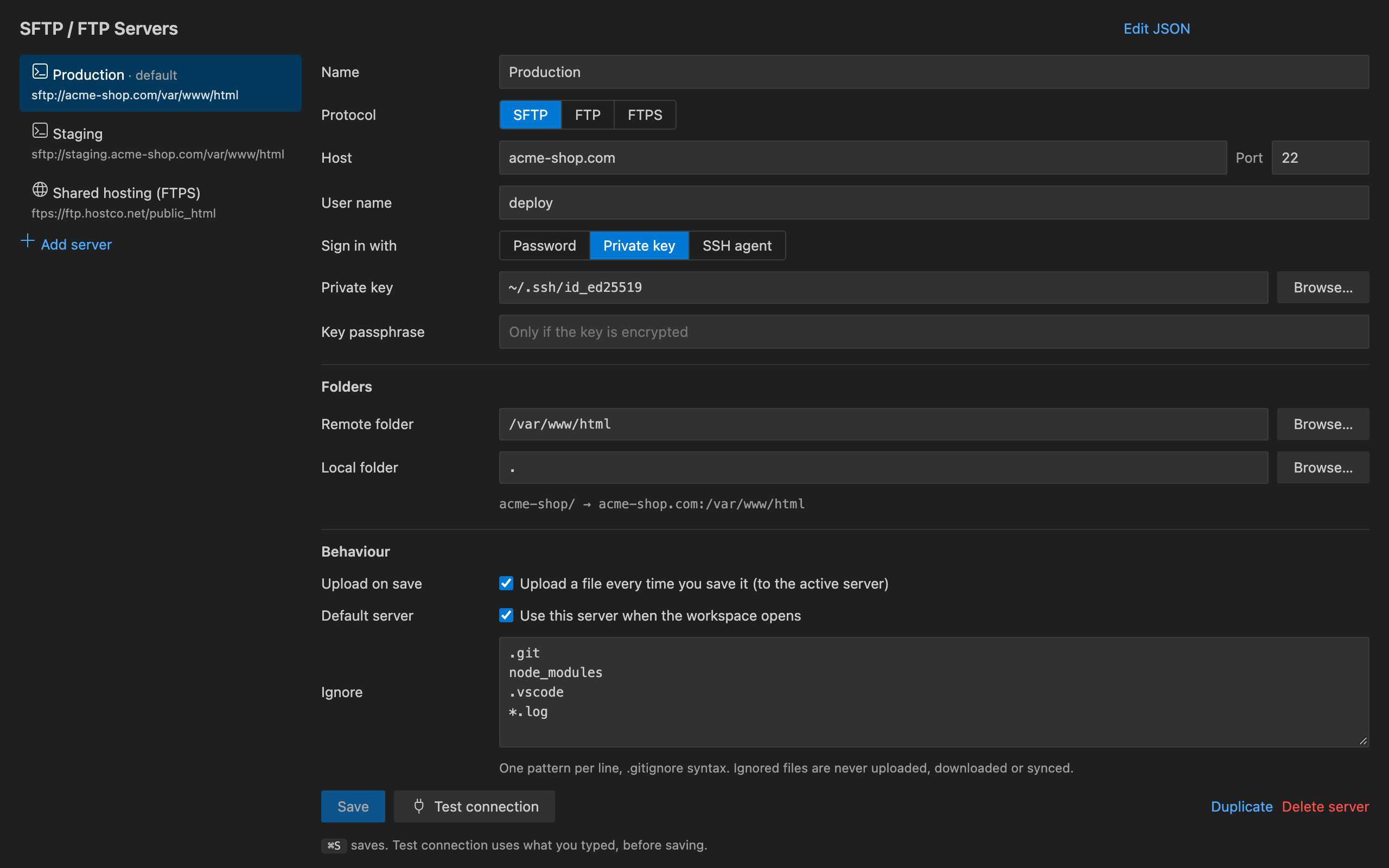 Server setup
