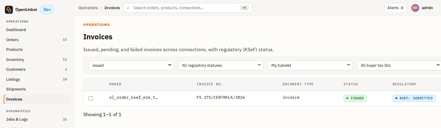 /invoices list