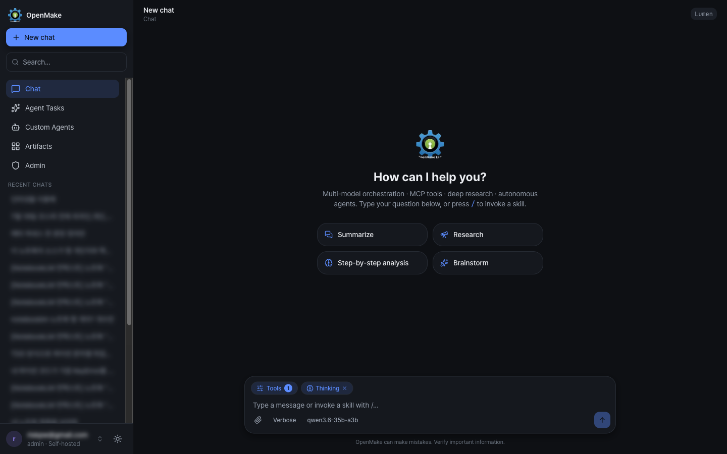 Chat workspace