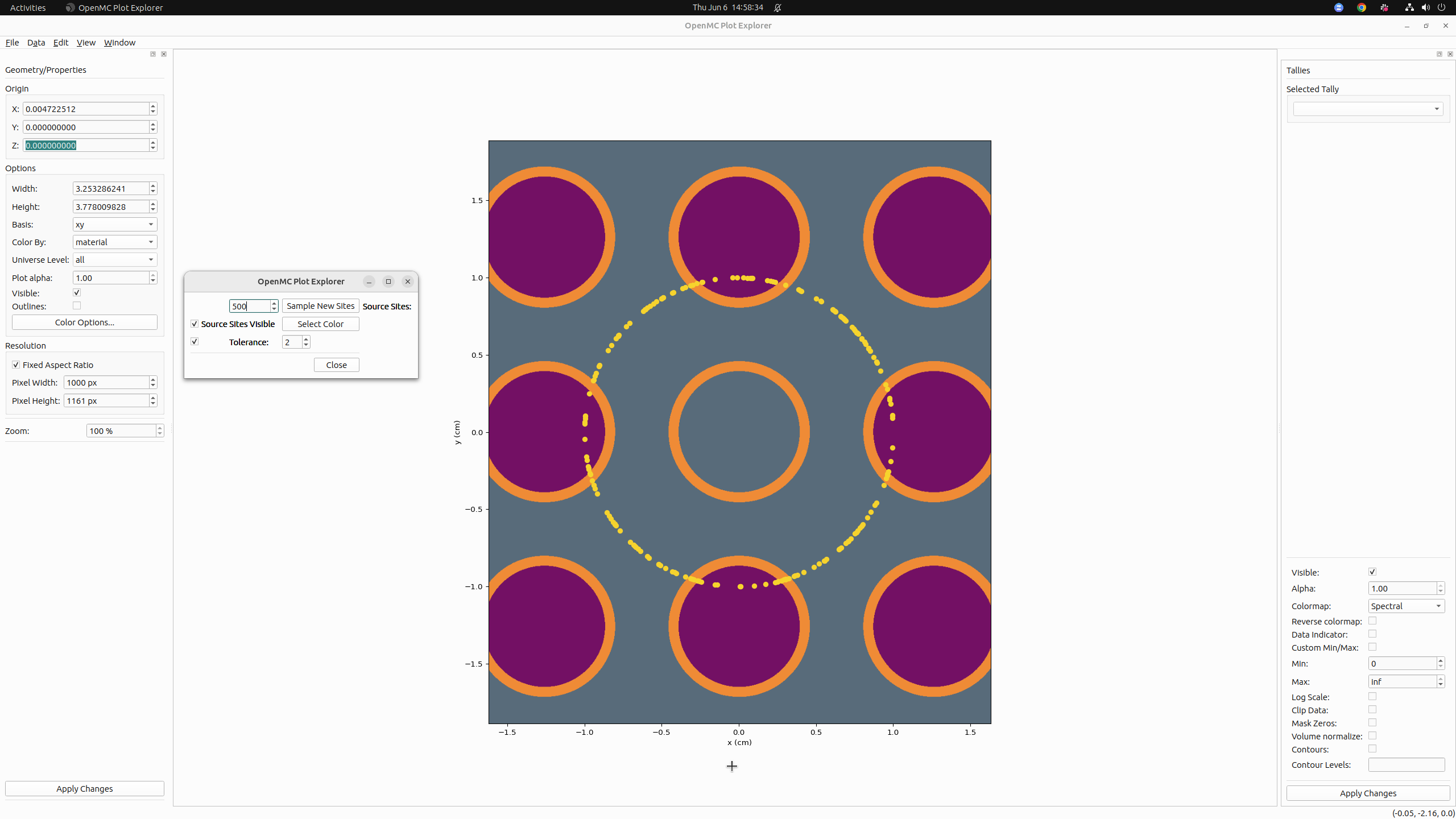 Source plotting