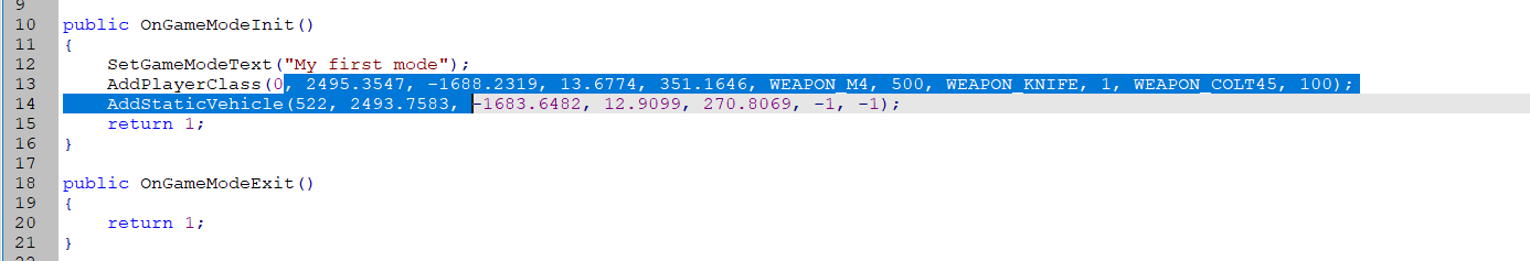 Before duplicating a multi-line-spanning area with Ctrl+D.