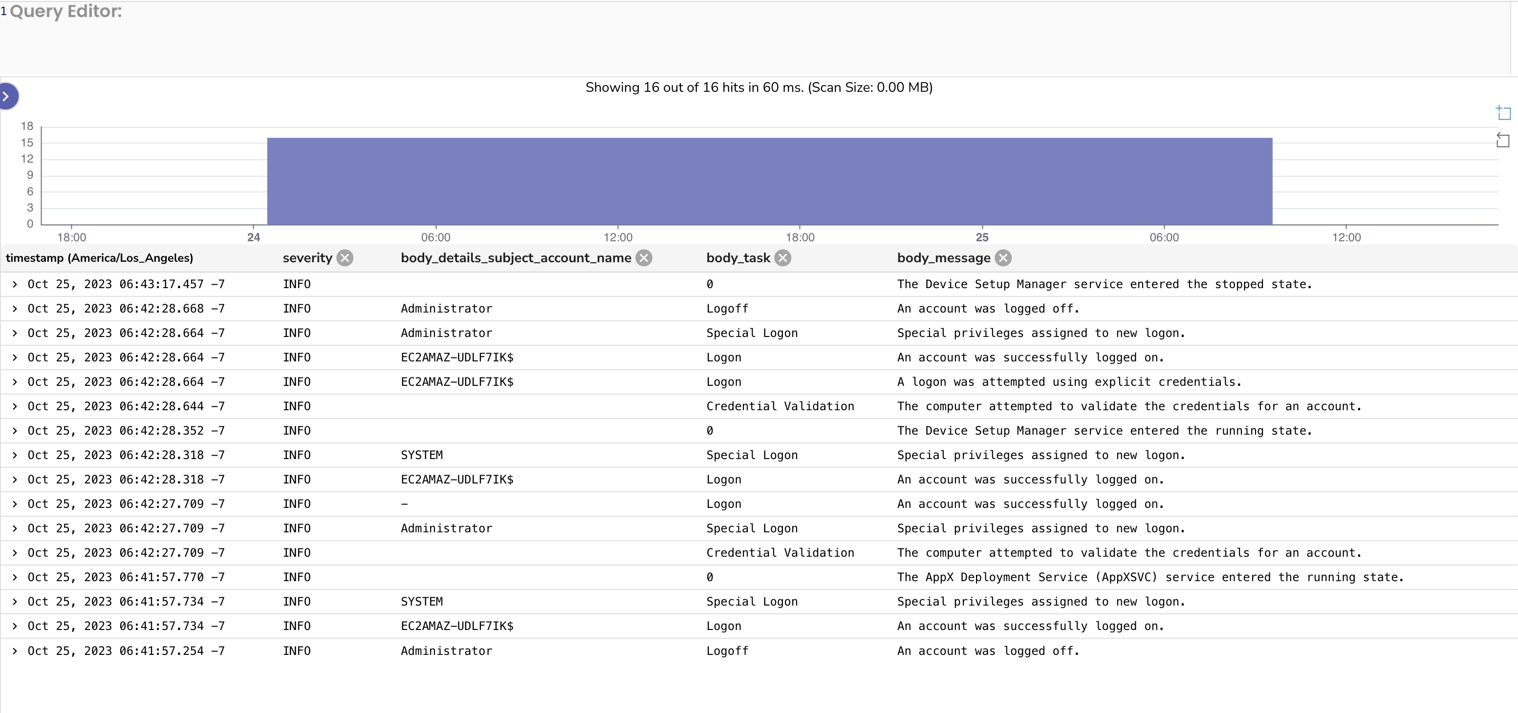 Windows logs