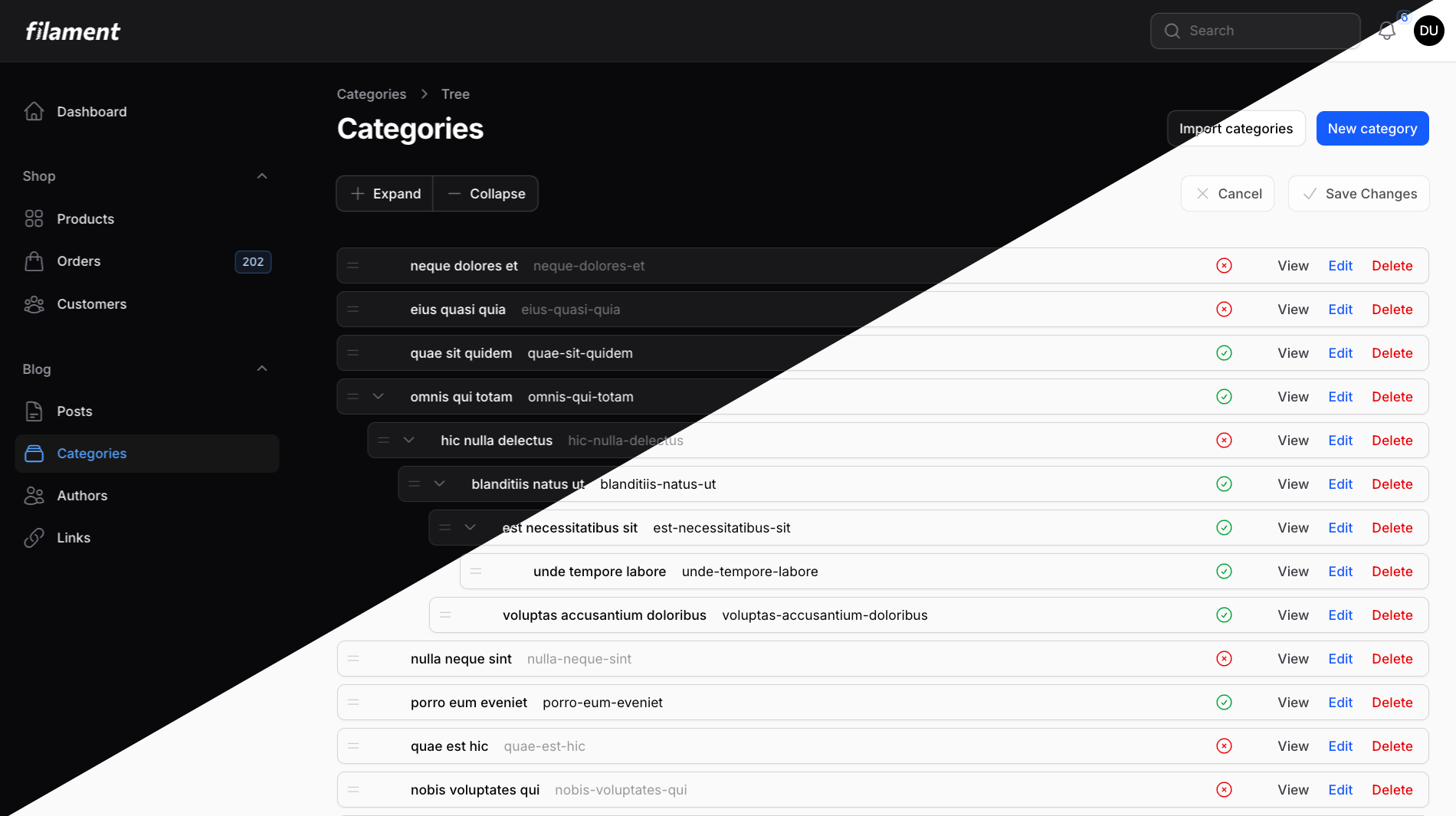 Filament Tree View Demo
