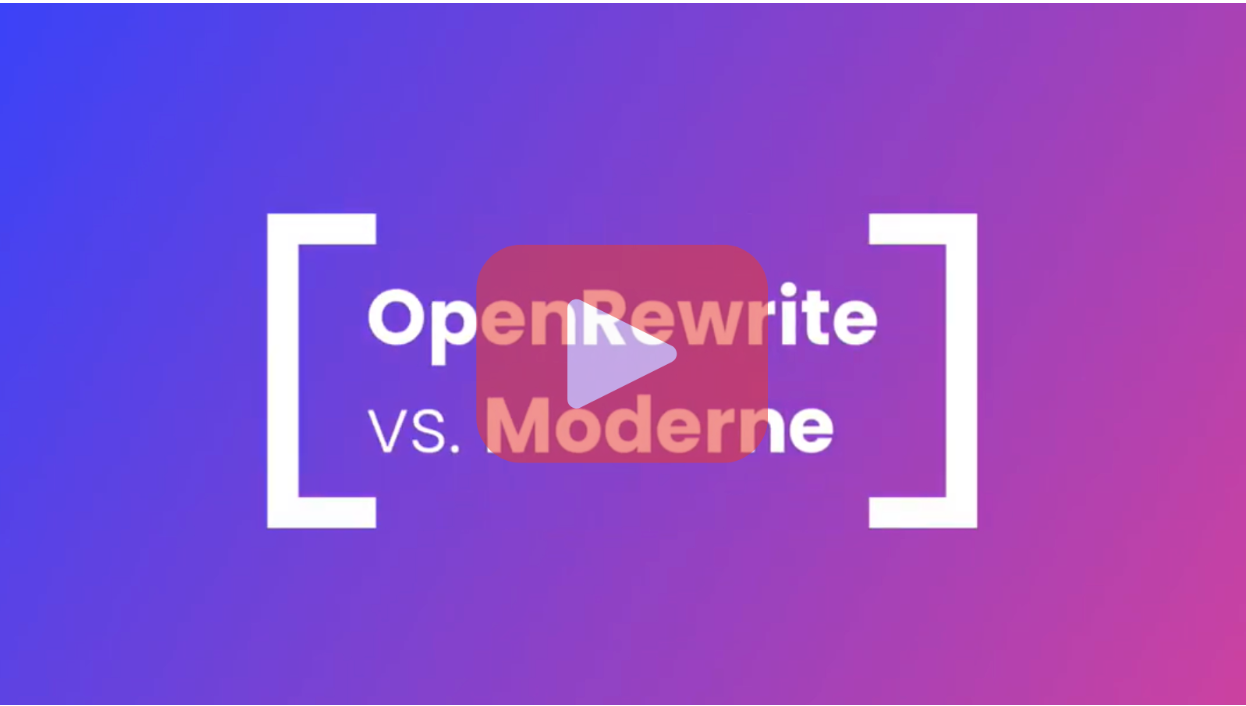 Сравнение OpenRewrite и Moderne