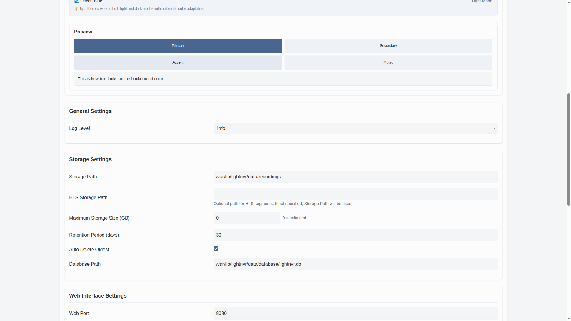 Settings Management