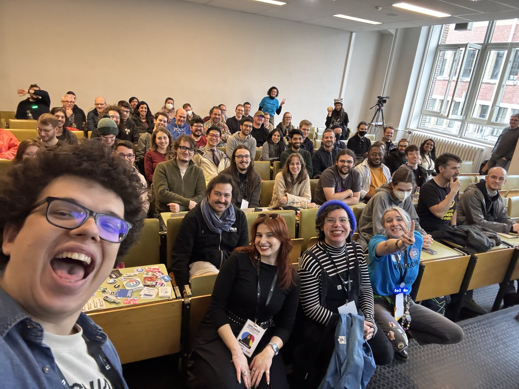 A photo from towards the end of the open source design devroom day