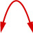 A red U-shaped arrow, curving upwards and pointing downwards at both ends, signifying connection, flow, or a cyclical process.