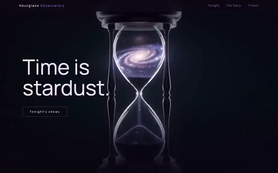Hourglass — planetarium hero
