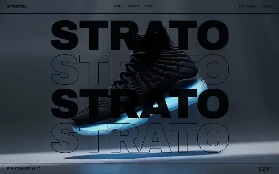 Strato — sneaker drop hero