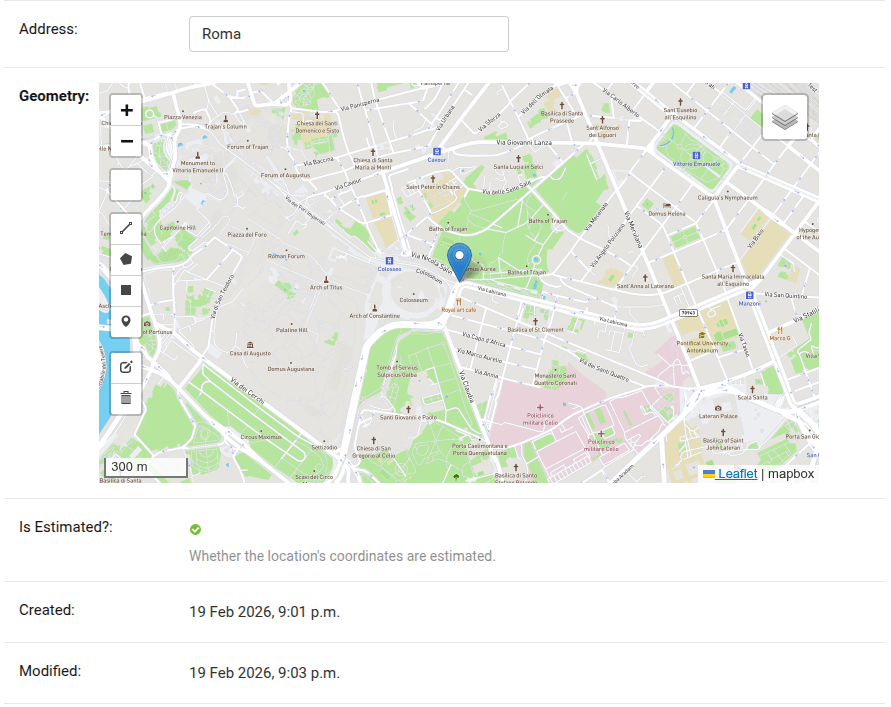 Estimated location flag