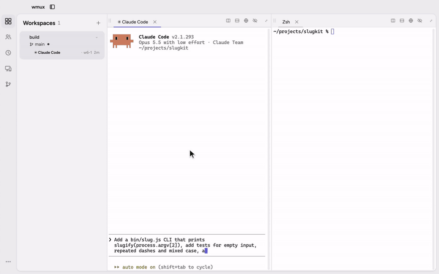 wmux quits while an agent and a counter are running; after reopening, the counter kept counting and the agent finished its turn
