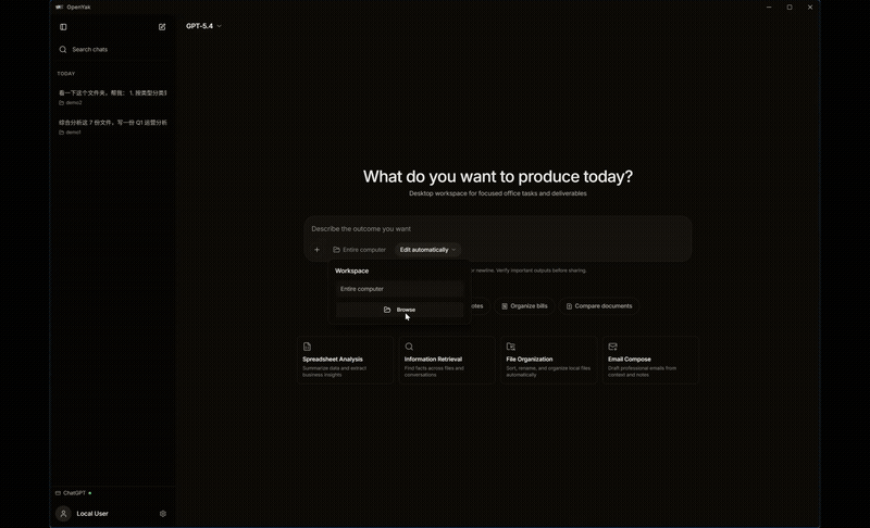 OpenYak Demo