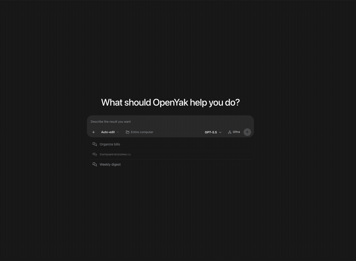 OpenYak long-context auto-compress workflow